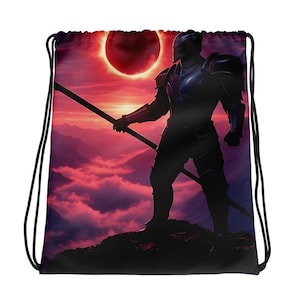 Eclipse Knight Drawstring Bag