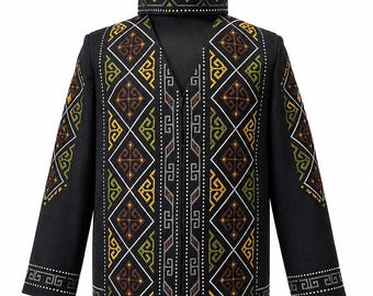 Georgian Traditional coat– hat handmade  Cross Stitch cultural outfit,  National Costume, Ethnic Folk clothing