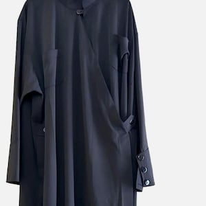 Black Cotton Orthodox Priest Cassock Robe - Clergy Apparel Size L