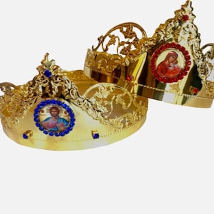 Orthodox Christian  Goldplated Wedding crowns