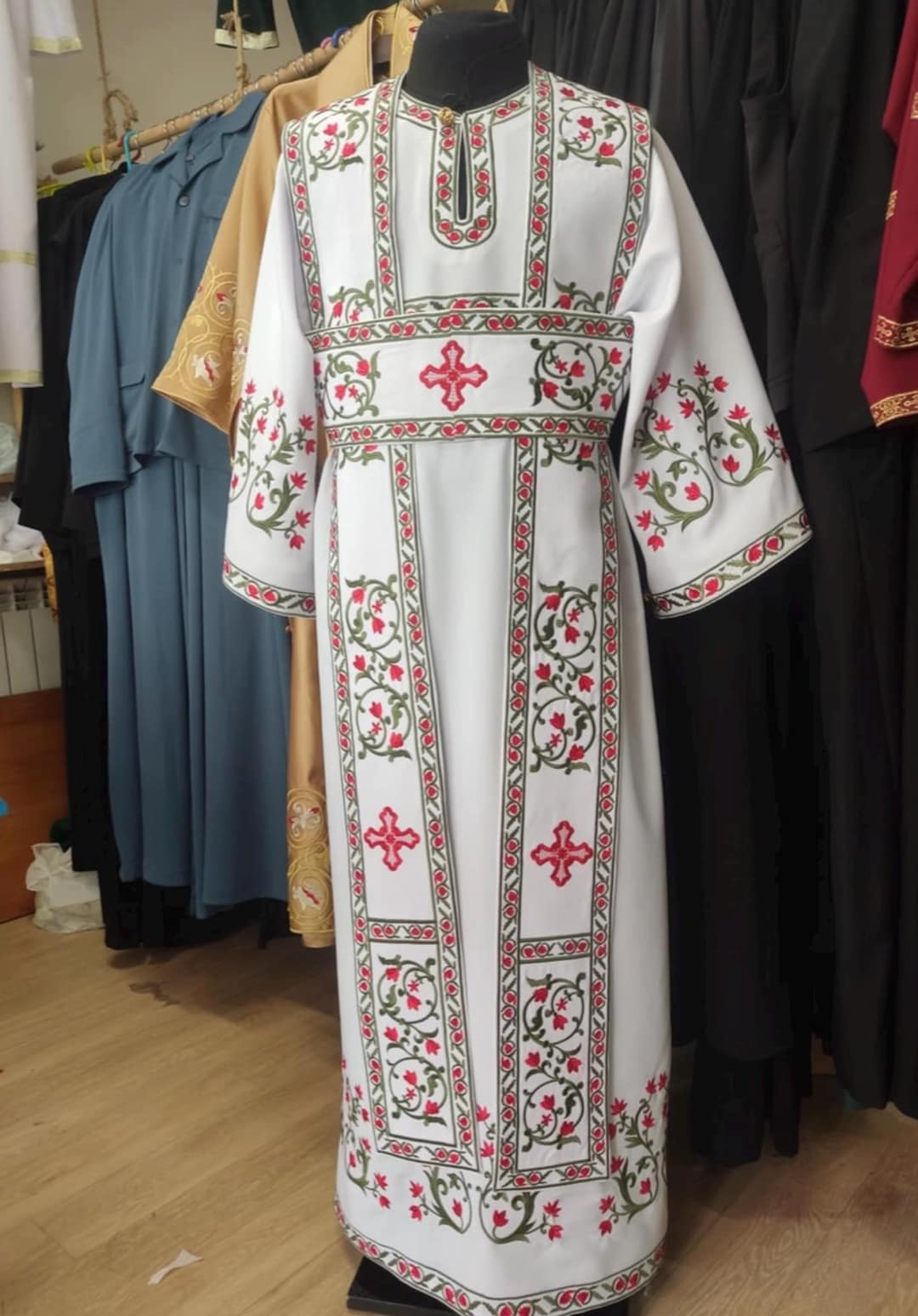 Orthodox Deacon Robe Handmade White Sticharion – Liturgical Church ...