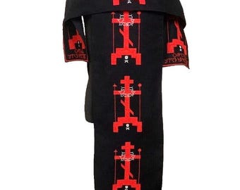 Handmade Embroidered Red Schema: Orthodox Monastic Item