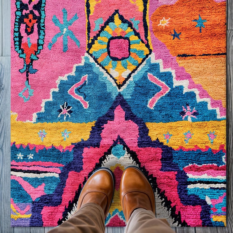 Bright Colors Rug - Etsy