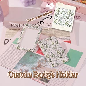 Porte-badge personnalisé,Porte-badge à fermeture coulissante,Joli porte-carte d'identité,Protège-cartes transparent,Ajout pour tour de cou,Cadeaux,Porte-cartes nominatif,Cadeaux