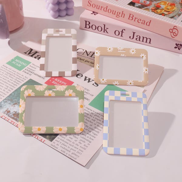 Customized Badge Holder,Slide Closure Id Holder,Pretty ID Holder,Transparent Card Protector,Add on for Lanyard,Gifts,Name Card Holder,Gifts