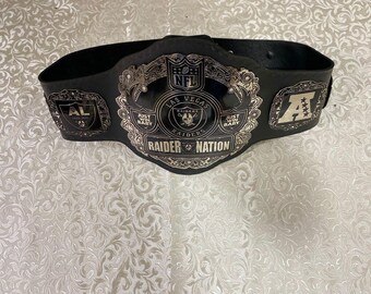 Las Vegas Raiders Super Bowl Football NFL Championship Belt 2mm Brass Replica