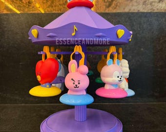Purple Carousel Keychain Display Stand | K-Pop Inspired Collector Display | 3D Printed Keychain Holder | Cute Collection Organizer