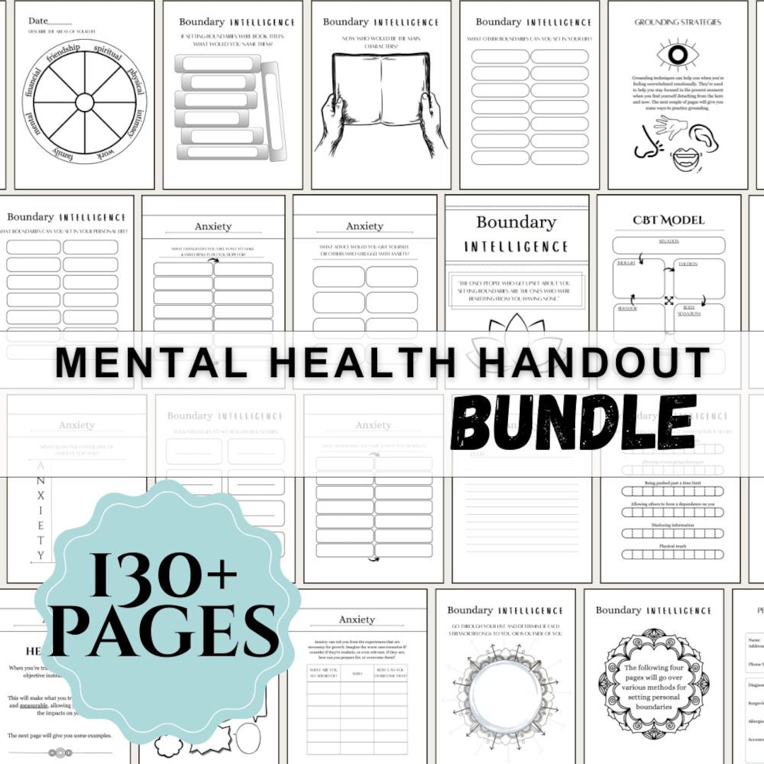 Cognitive Behavioral Therapy Handouts, Mental Health Worksheets for ...