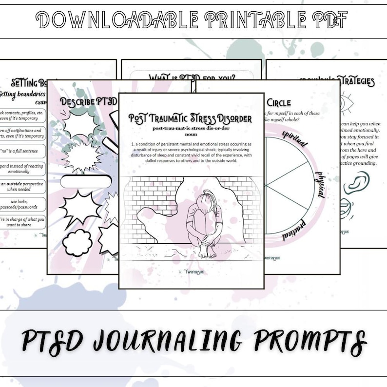PTSD Worksheets, Coping Skills Examples, CBT for PTSD Worksheets ...