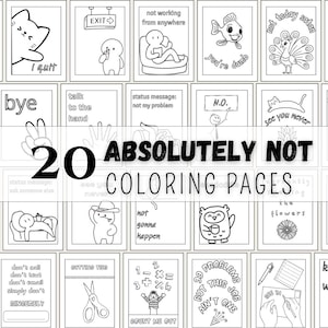 Sweary Snarky Coloring Book, Stress Relief Coloring, Printable Coloring Pages for Adults Only Swear Words pdf, Burnout