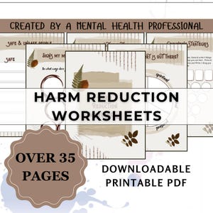Harm Reduction Worksheets PDF, Harm Reduction Strategies, Harm Reduction PDF, Harm Reduction Activities, Harm Reduction Plan Template