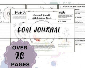 Goal Setting Worksheet PDF, Self Care Workbook Journal, Self Love Workbook, Digital Printable PDF, Self Improvement Journaling, Downloadable