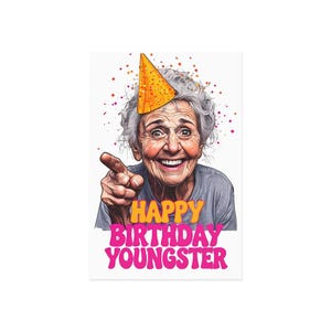 Joyeux anniversaire jeune garçon, cartes postales humoristiques pour tous les âges, fête d'anniversaire, cadeaux amusants, papeterie unique