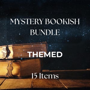 Mystery Bookish Bundle - THEMED 15 Surprise Items | Book Lover Gift Reading box Annotating Stationery mystery box bookish mystery bundle
