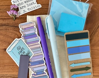 Buch-Anmerkungs-Kit: Schreibwaren-Geschenkset für Buchliebhaber