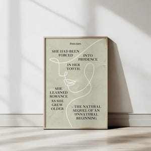 Impresión vintage de comienzo antinatural, póster romántico de Persuasión, obra de Anne Elliot, arte mural con cita de Jane Austen, decoración de literatura inglesa