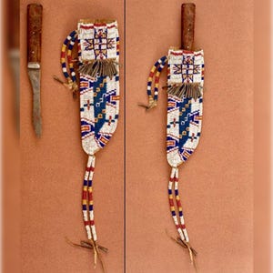インディアンジュエリー、ビーズ工芸品、ナイフ Native american knife - Etsy 日本