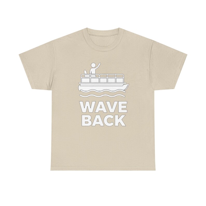 Funny Pontoon Dad Shirt, Wave Back Boating T Shirt for Pontoon Captain, Lake Weekend Tee Gift for Boat Dad image 12