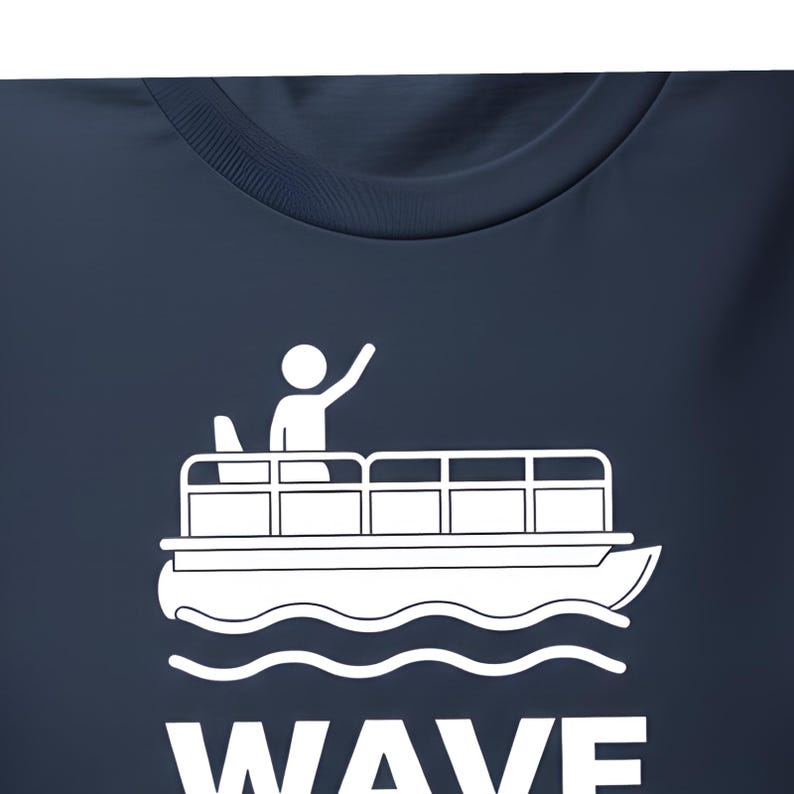 Funny Pontoon Dad Shirt, Wave Back Boating T Shirt for Pontoon Captain, Lake Weekend Tee Gift for Boat Dad image 4