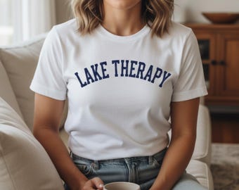 Lake Life Lake Therapy T-shirt, Lake T-shirt, Travel Camper Tee, On The Lake T-shirt, Camper and Vacation T-shirt, On the Lake T-shirt