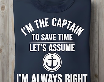 Boat Captain T Shirt, Funny Boating Humor Tee for Lake Life, Nautical Captain Shirt, Dock Humor Graphic Tee for Men