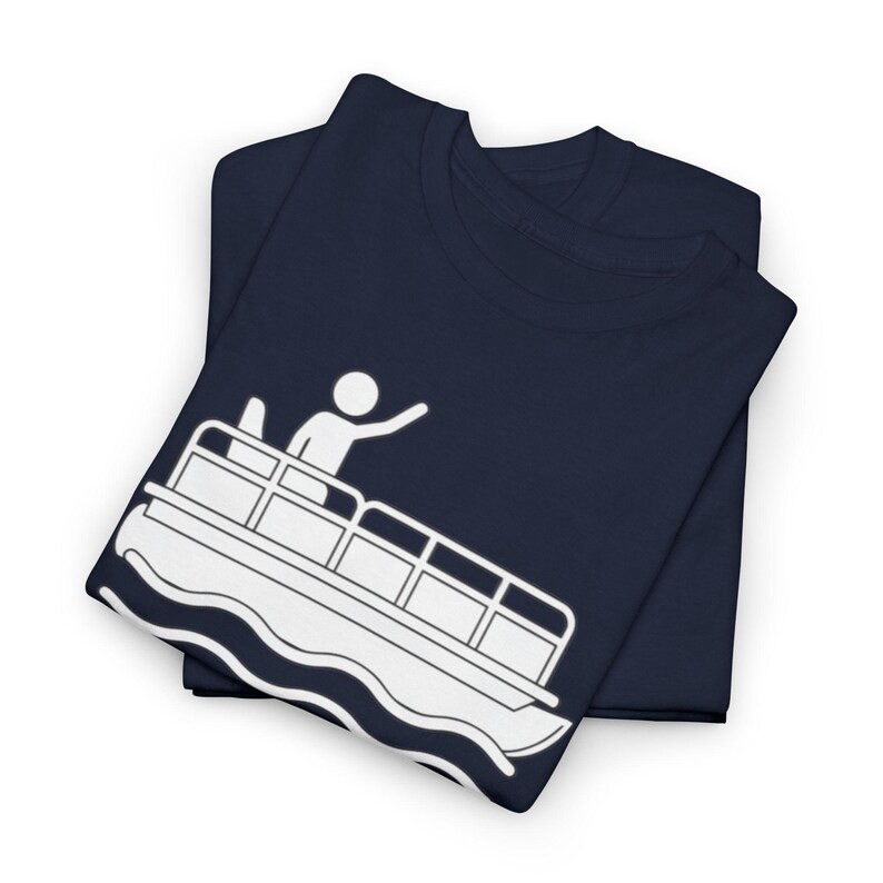 Funny Pontoon Dad Shirt, Wave Back Boating T Shirt for Pontoon Captain, Lake Weekend Tee Gift for Boat Dad image 3