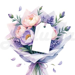 70 PNG Floral Clipart Designs, Watercolor Card Templates, Blank Floral Frames, Pastel Flowers Clipart, DIY Greeting Card Elements