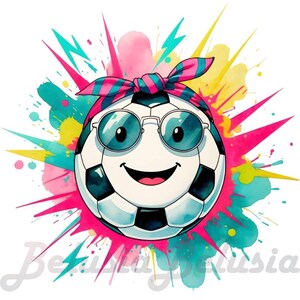 19 Funny Soccer Ball PNG, Cute Football Ball Clipart, Soccer Ball Stickers png, Soccer Mom, Watercolor Soccer Ball Art, Soccer PNG Set