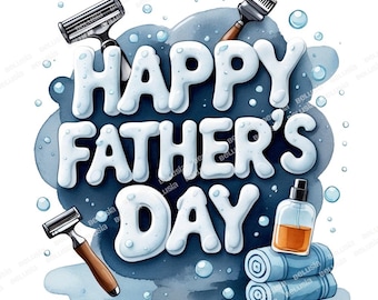 30 PNG Happy Father's Day Clipart Bundle, Fathers Day PNG Design, 1st Fathers Day Sublimation Graphics, Cute & Fun Father's Day, Transparent
