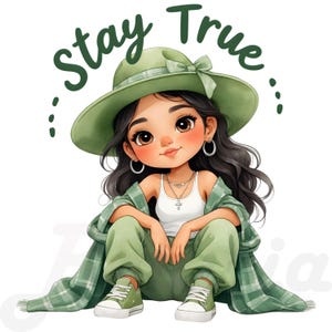 10 PNG Chicana Clipart, Latina Girl Sublimation, Cute Chicano Style Illustrations, Chicana PNG, Latina Clipart for T-Shirt & Sticker Designs