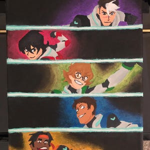 FanArt Painting on Canvas--Paladins of Voltron