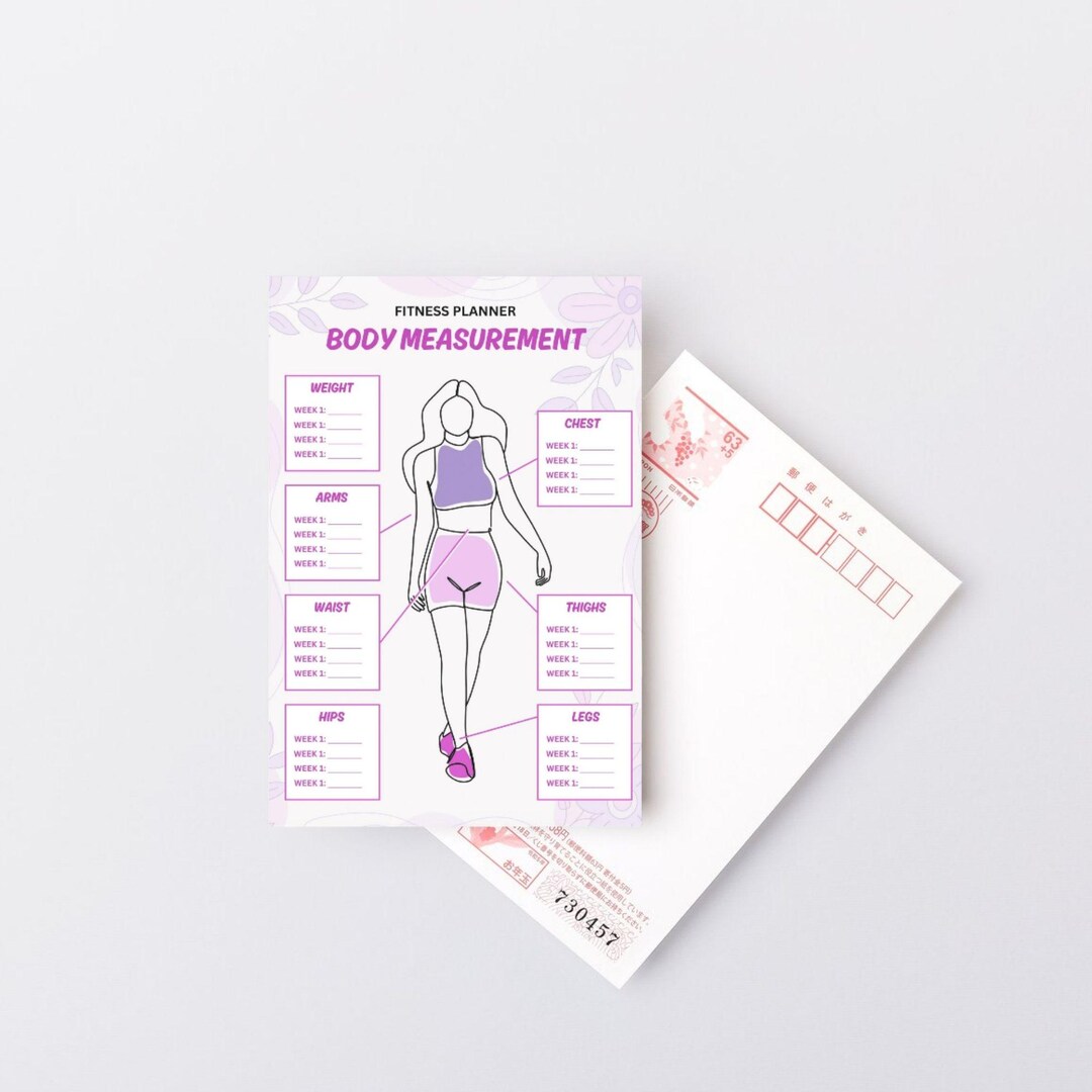 Weekly Body Measurement Planner: Automated Fitness Tracker (printable ...
