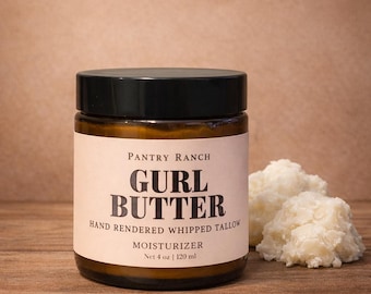 Whipped Beef Tallow Moisturizer | Tallow Balm | Natural Face & Body Butter | Hand Rendered Tallow Skincare
