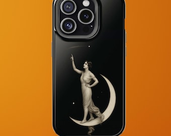 Celestial Siren iPhone MagSafe Case: Moon & Stars, Dual Layer