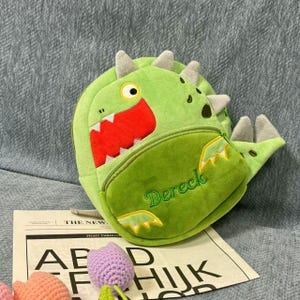 Personalized embroidery backpack, embroidery name customization, plush bag, cute cartoon animal children's backpack, fashionable backpack
