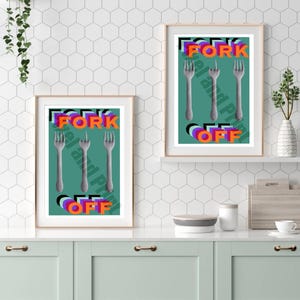 Gaffeltryck | Väggkonst i köket (digital nedladdning)