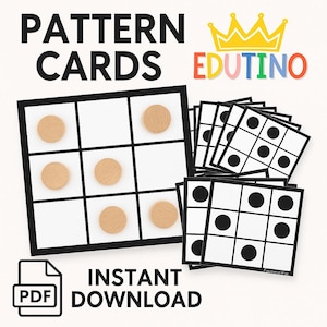 Wooden Disc Pattern Cards – Memory & Matching Game for Kids | PDF Printable Activity for Fine Motor Skills and Focus