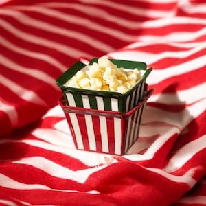 Keramische kom, steengoed, handgemaakte retro popcornemmer, keramische popcornkom, cadeau voor popcornliefhebbers, huishoudelijke voedselcontainer, keukenbenodigdheden