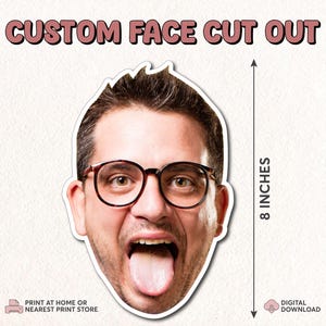 Face On a Stick | BIG Photo Face Stick | Big Head on a Stick | Bachelorette Prop Sticks | Personalized BIG Face Stick | Birthday Photo Prop
