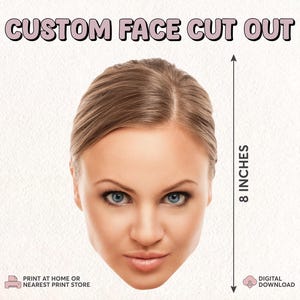 Junggesellinnenabschied Gesicht am Stiel | Druckbare Prop für Braut | Große Kopfausschnitte | Gesicht auf Stick | Kopf am Stiel | Lustiges Gesicht Cut Out