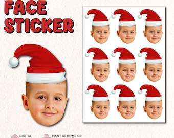 Christmas Present Face Stickers | Present Stickers | Custom Face Sticker | Christmas Gift | Face Sticker | Custom Christmas Stickers