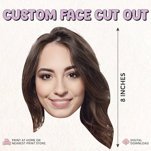 Big Head Graduation Cut Out | Adult Face on a Stick | Face on a Stick | Bachelorette Prop Sticks | Stick for Graduation | Big Head Cutout