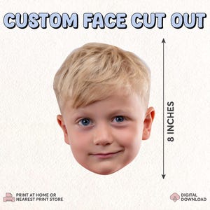 Große Kopfausschnitte für Kinder | Personalisierte Geburtstagsdekorationen | Kopf Fotorequisite | Benutzerdefinierte Fat Head | Personalisiertes Gesicht