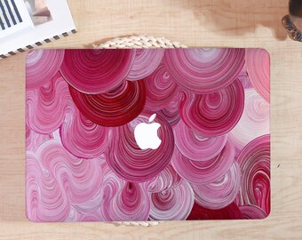 Custom Pink Painting MacBook Case,Minimalist MacBook Skin,Slim Fit MacBook Protective Case,MacBook Air/Pro 13/15 inch,Aesthetic Laptop Cover