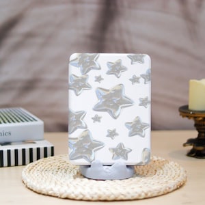 White Style Sliver Pentagram Balloon Custom Kindle Case,Kindle 12th/2024,Kindle basic 2024,PaperWhite 11/12th,Custom Kindle 6&#39;&#39;/6.8&#39;&#39;/7&quot;Case