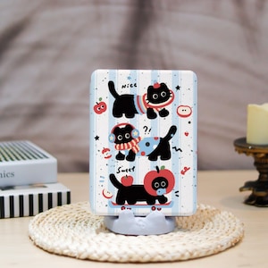 Black Cat Custom Kindle Case,Paperwhite Kindle Cover,Kindle 12th/2024,Kindle basic 2024,PaperWhite 11th 12th,Custom Kindle 6&#39;&#39;/6.8&#39;&#39;/7&quot;Case