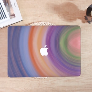 Custom Purple Brush MacBook Case,Minimalist MacBook Skin,Slim Fit MacBook Protective Case,MacBook Air/Pro 13/15 inch,Aesthetic Laptop Cover