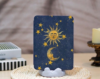 Celestial Sun & Moon Kindle Case | Witchy Aesthetic Reader Cover
