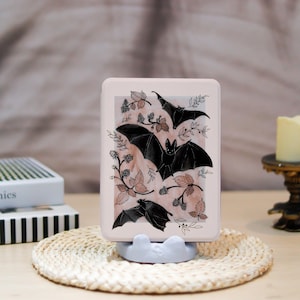 Bat and Flowers Kindle Case,Paperwhite Kindle Cover,Kindle 12th/2024,Kindle basic 2024,PaperWhite 10th 11th 12th,For Kindle 6&#39;&#39;/6.8&#39;&#39;/7&quot;Case