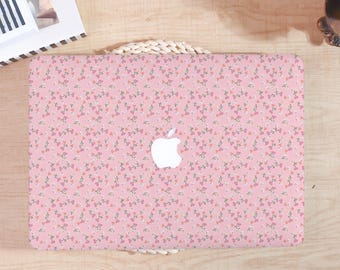Creative Pink Floral Pattern MacBook Pro 16 Case, Pink Style MacBook Case